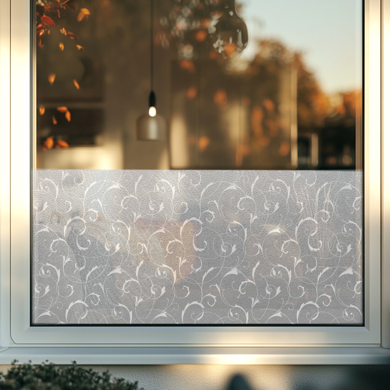 Vitrostatic Sichtschutzfolie Fenster "Geometrisches Muster rund"