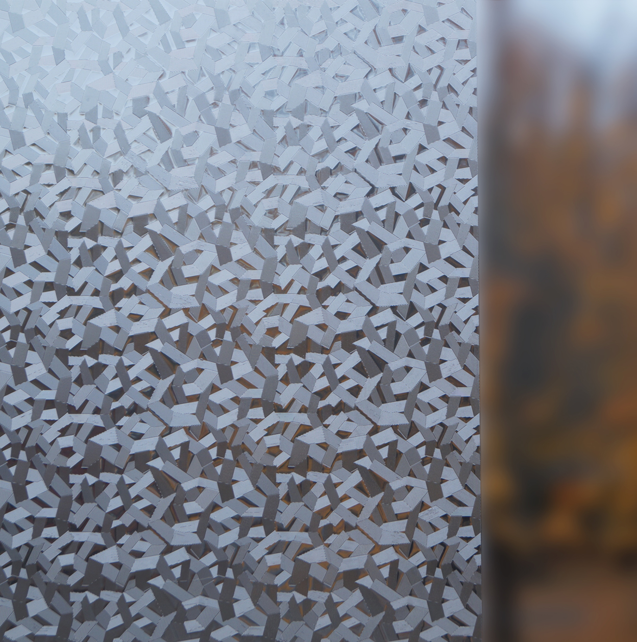 Vitrostatic Sichtschutzfolie Fenster "Geometrisches Muster kantig"
