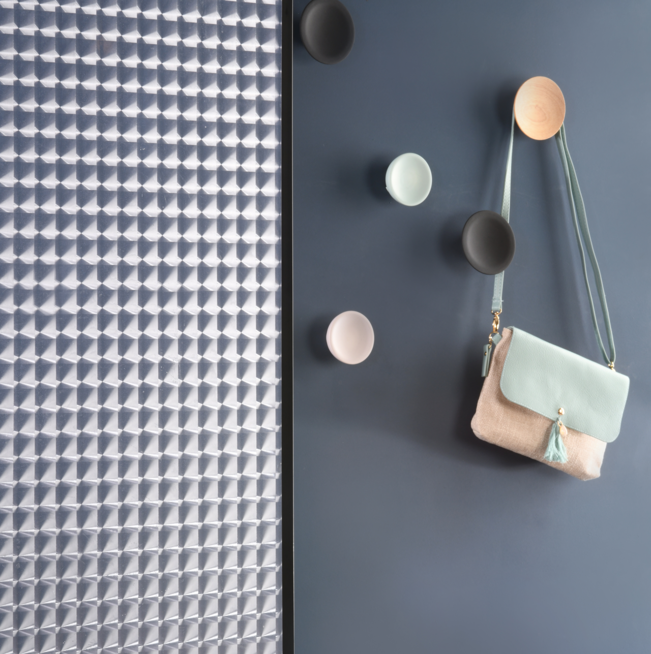 Vitrostatic Sichtschutzfolie Fenster "Geometrisches Muster kantig"