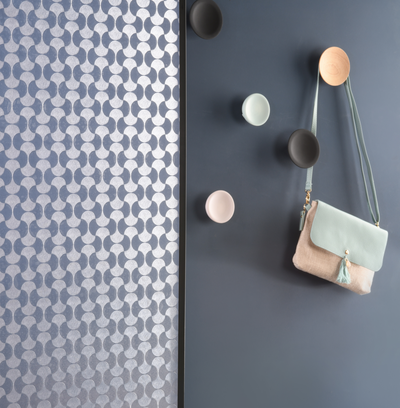 Vitrostatic Sichtschutzfolie Fenster "Geometrisches Muster rund"