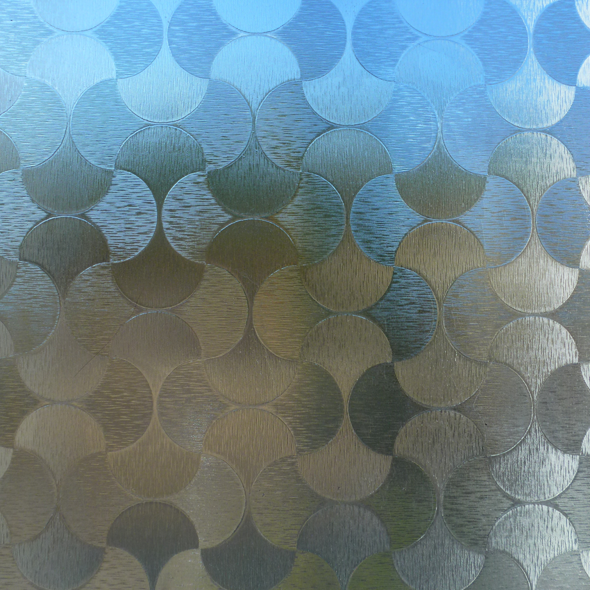Vitrostatic Sichtschutzfolie Fenster "Geometrisches Muster rund"