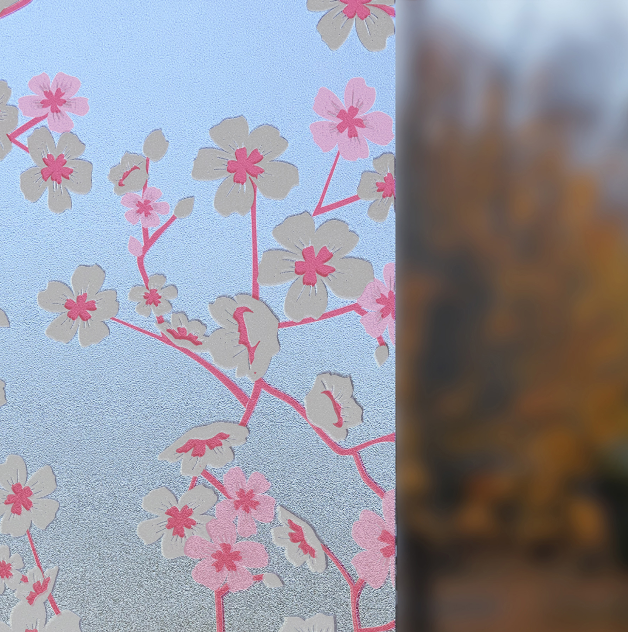 Vitrostatic Sichtschutzfolie Fenster "Blumen"