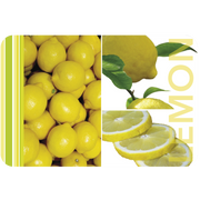 Rechteckiges Tischset Früchte aus Kunststoff in Lemon Gelb mit Anti-Fleck-Beschichtung für einfache Reinigung