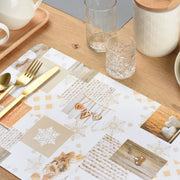 Rechteckiges Tischset Weihnachten mit festlichem Design und Anti-Fleck-Beschichtung zum Schutz des Esstisches