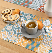 Rechteckiges Tischset Ornamente mit dekorativem Muster zum Schutz und als Tischdekoration