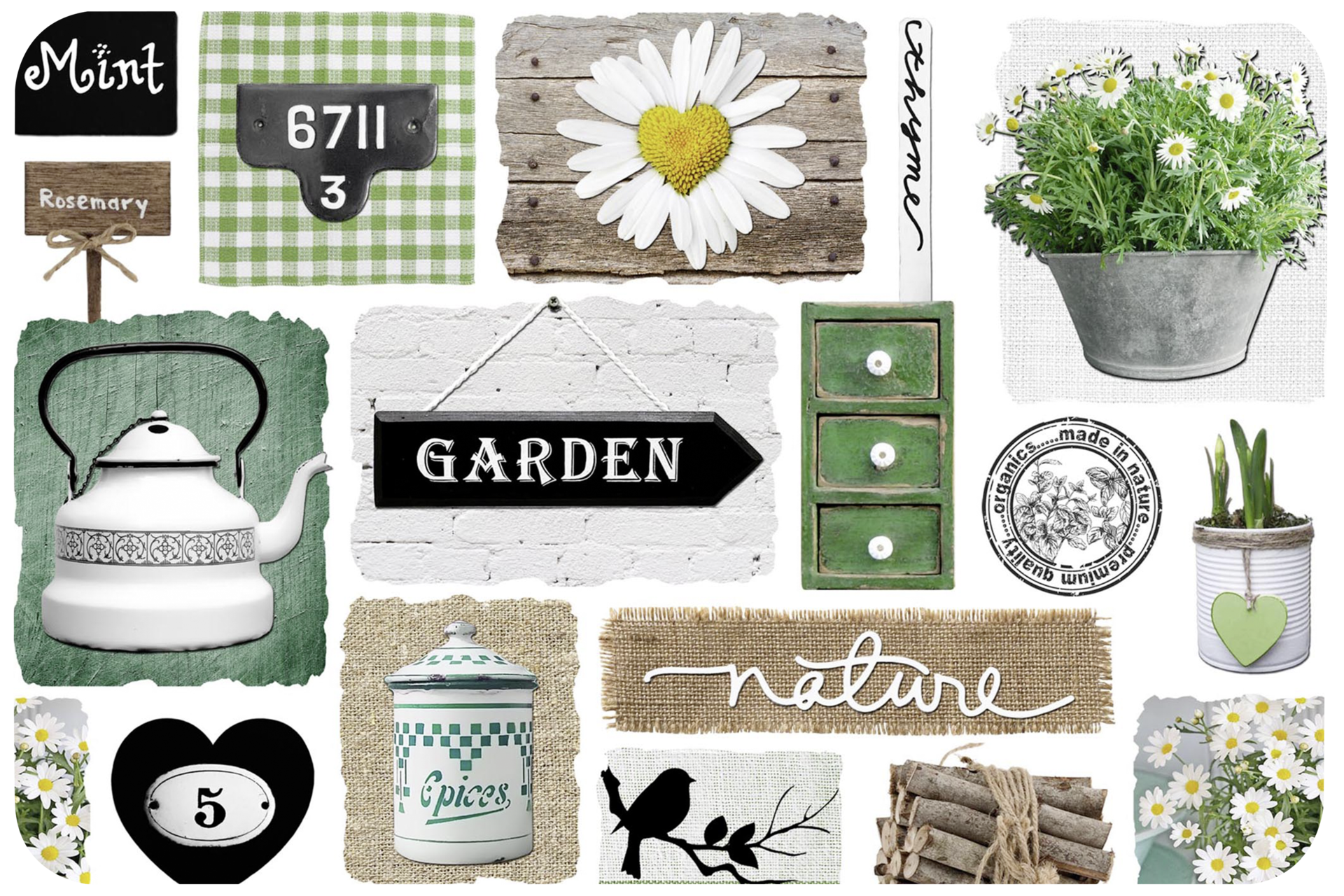 Tischset Blumen, rechteckig