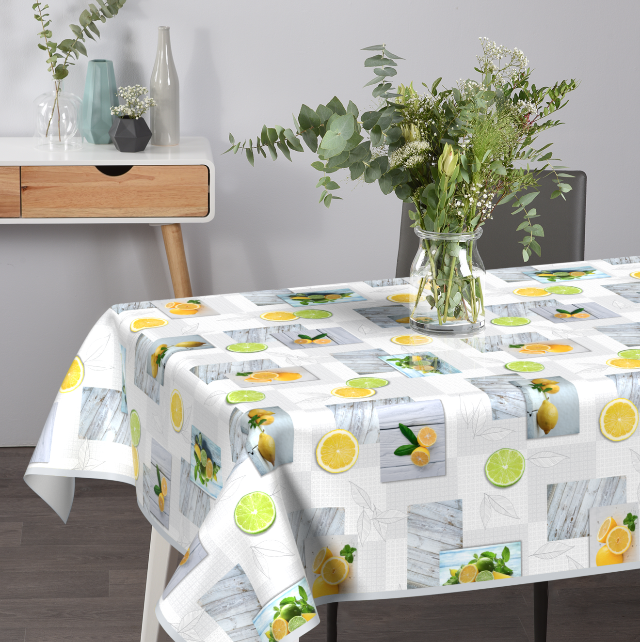 Wachstischdecke Fruits mit fruchtigem Design und wasserabweisender Oberfläche zum Schutz und leichter Reinigung von Tischen