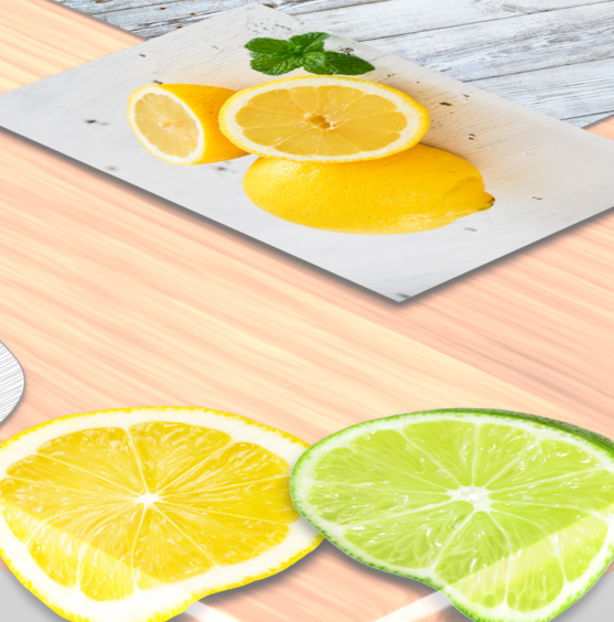 Tischfolie Transparent "Zitrone"