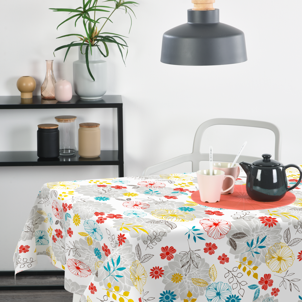 Wachstischdecke Blumen