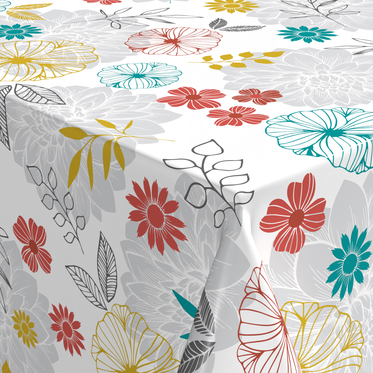 Wachstischdecke Blumen