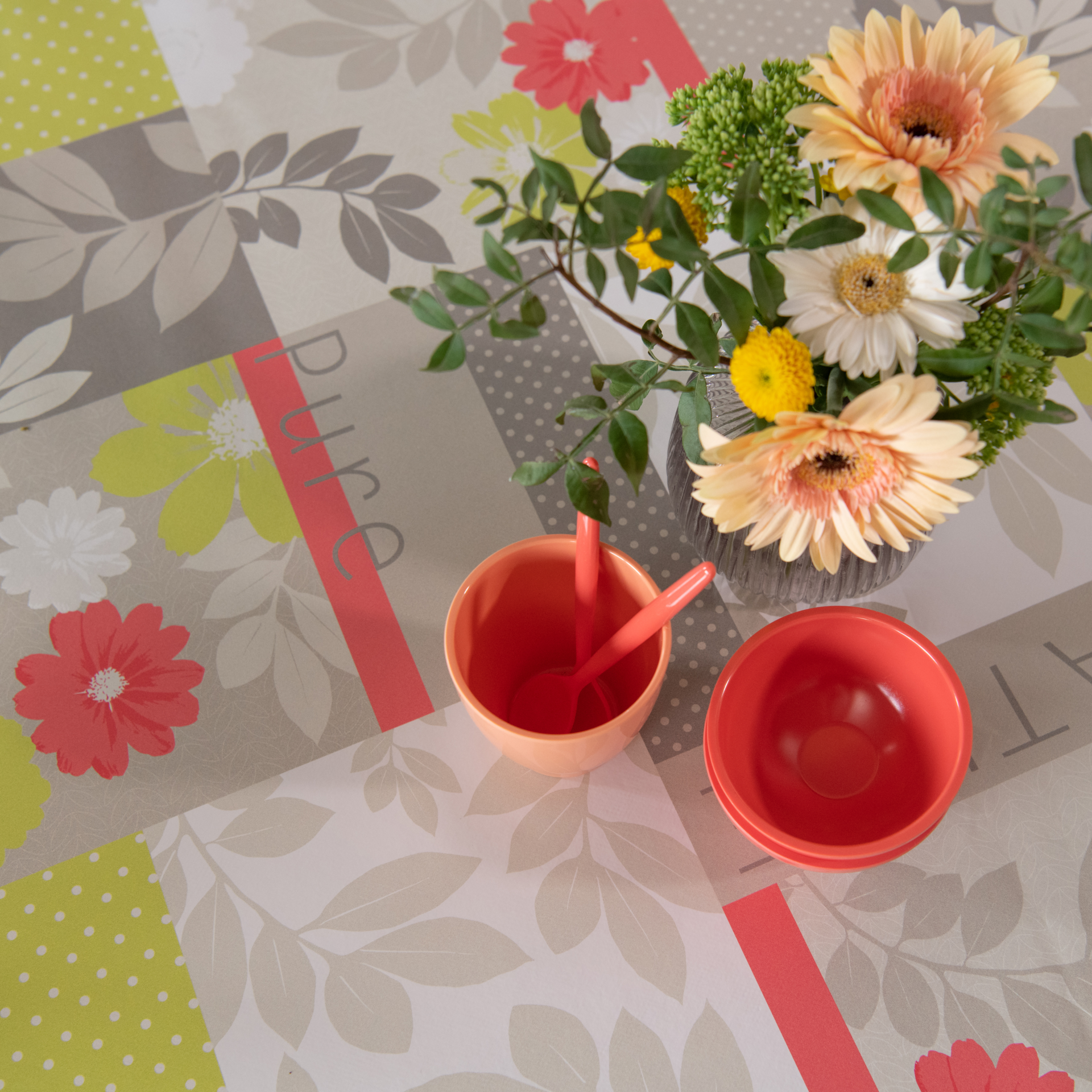 Wachstischdecke Blumen
