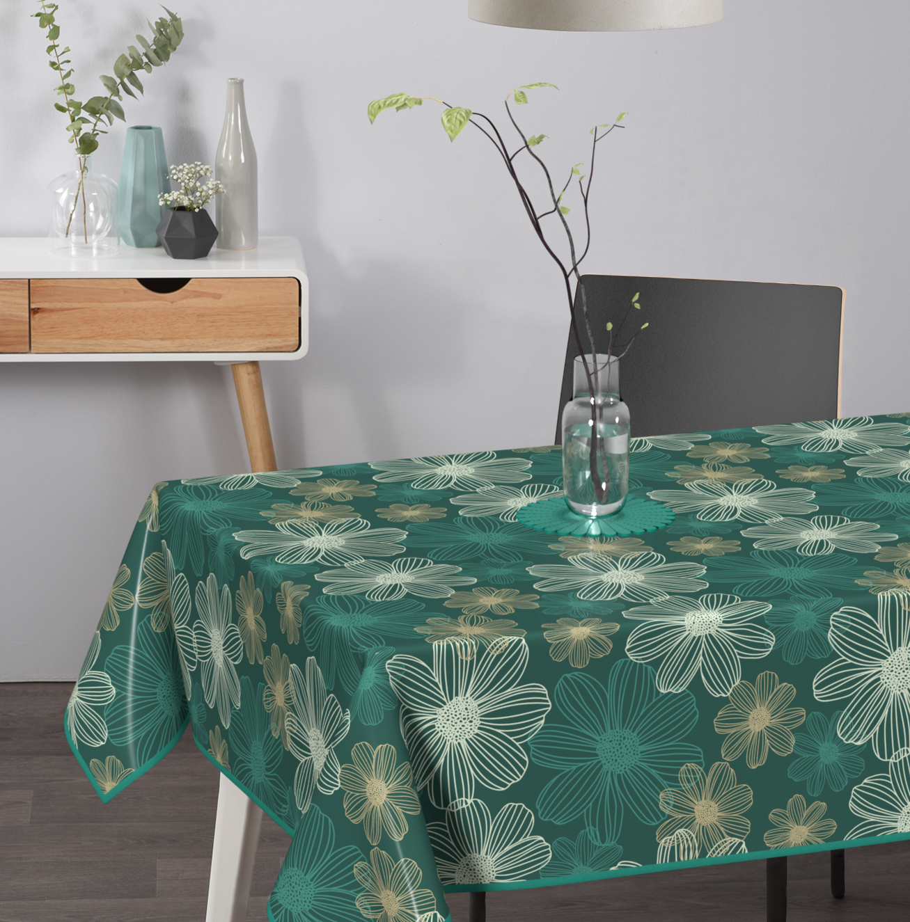 Wachstischdecke Blumen