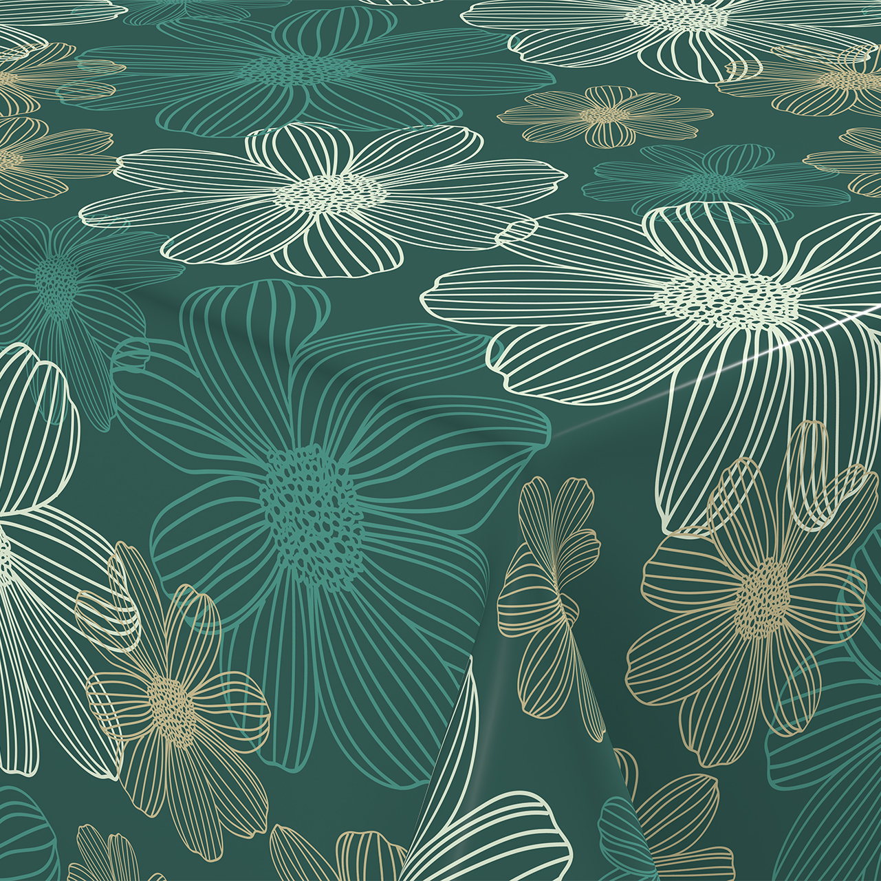 Wachstischdecke Blumen
