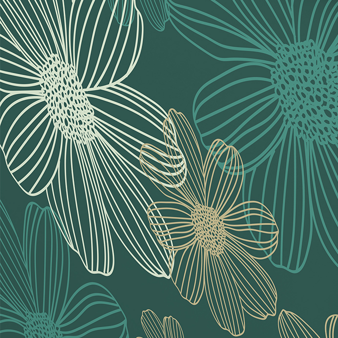 Wachstischdecke Blumen