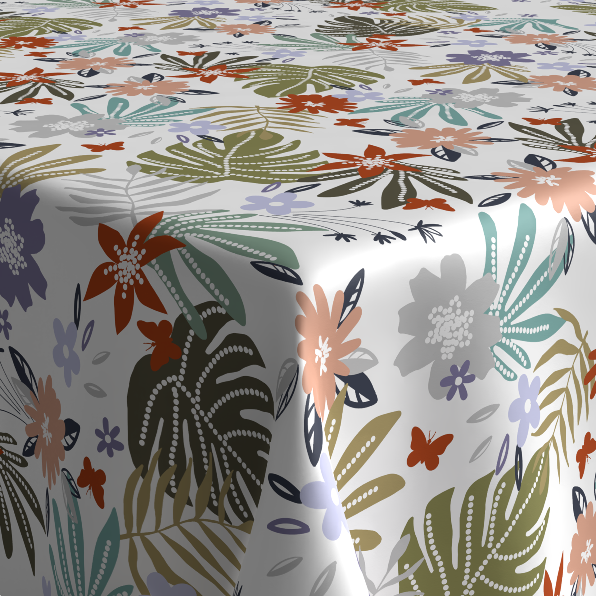 Wachstischdecke Blumen