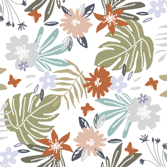 Wachstischdecke Blumen