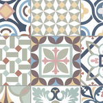 Vénilia Klebefolie Premium Tiles selbstklebende Fliesenoptik matte Dekofolie für Möbel und Türen