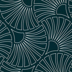 Blaue Vénilia Klebefolie Standard mit geometrischem Muster auf glatter Möbeloberfläche