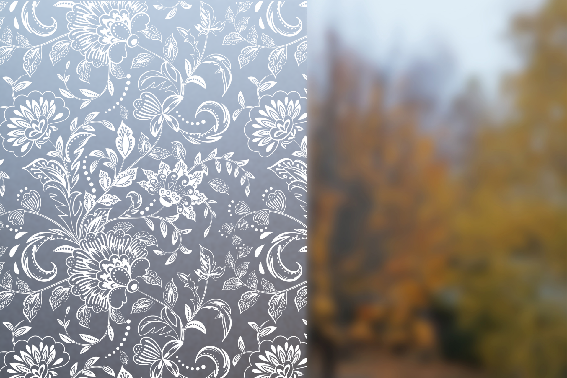 Vitrostatic Sichtschutzfolie Fenster "Blumen"