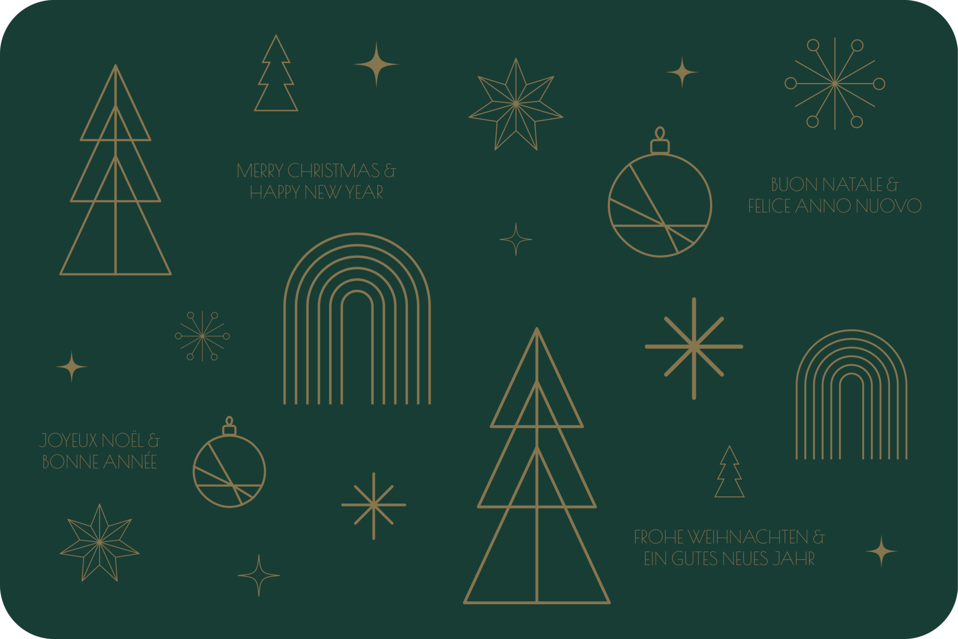 Tischset Weihnachten, rechteckig