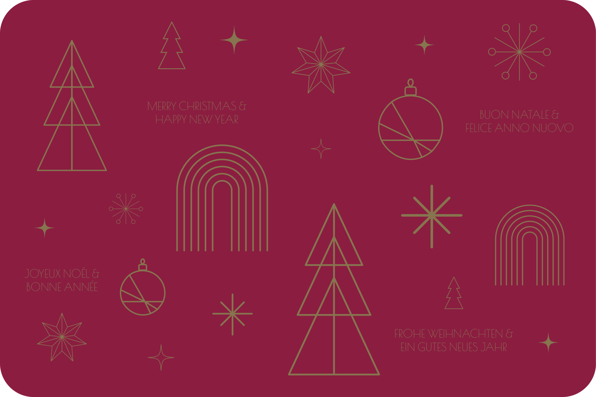 Tischset Weihnachten, rechteckig