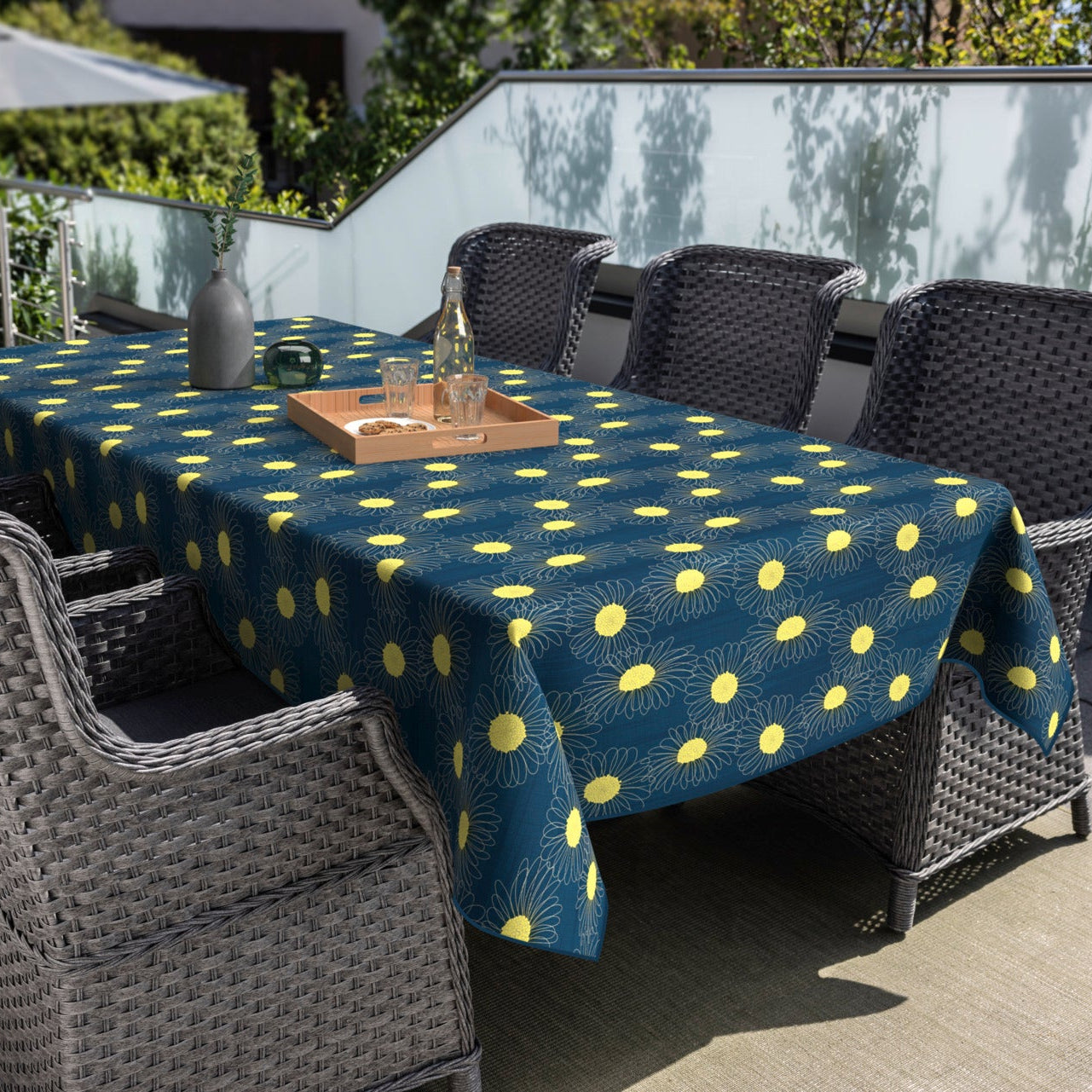 Textile Tischdecke Blumen