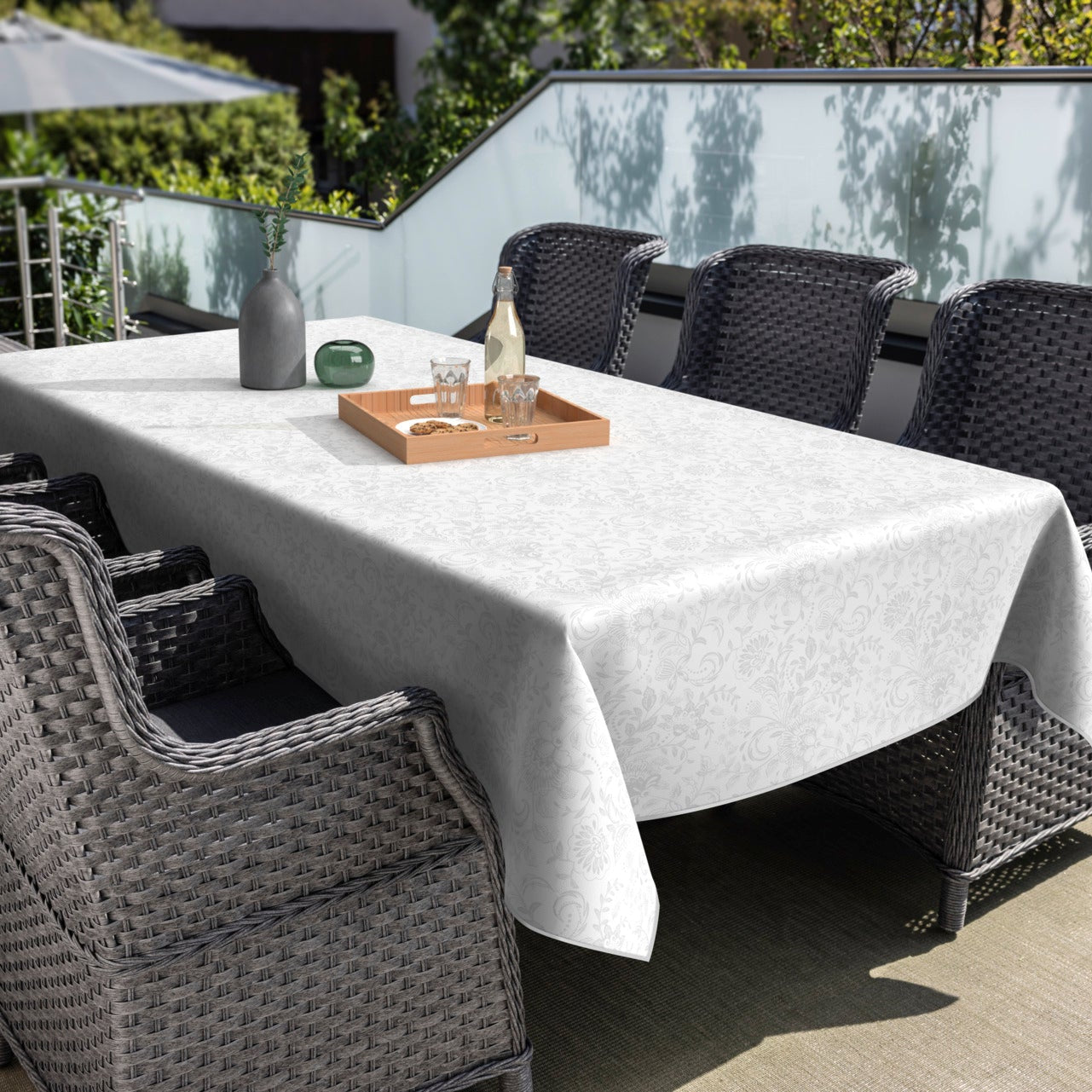 Textile Tischdecke Blumen