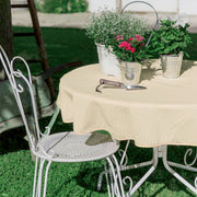 Gartentischdecke Creme aus PVC-Weichschaum schützt Gartentische im Außenbereich vor Kratzern und Flecken