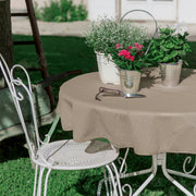 Gartentischdecke Taupe aus strukturiertem PVC-Weichschaum mit rutschhemmender Oberfläche