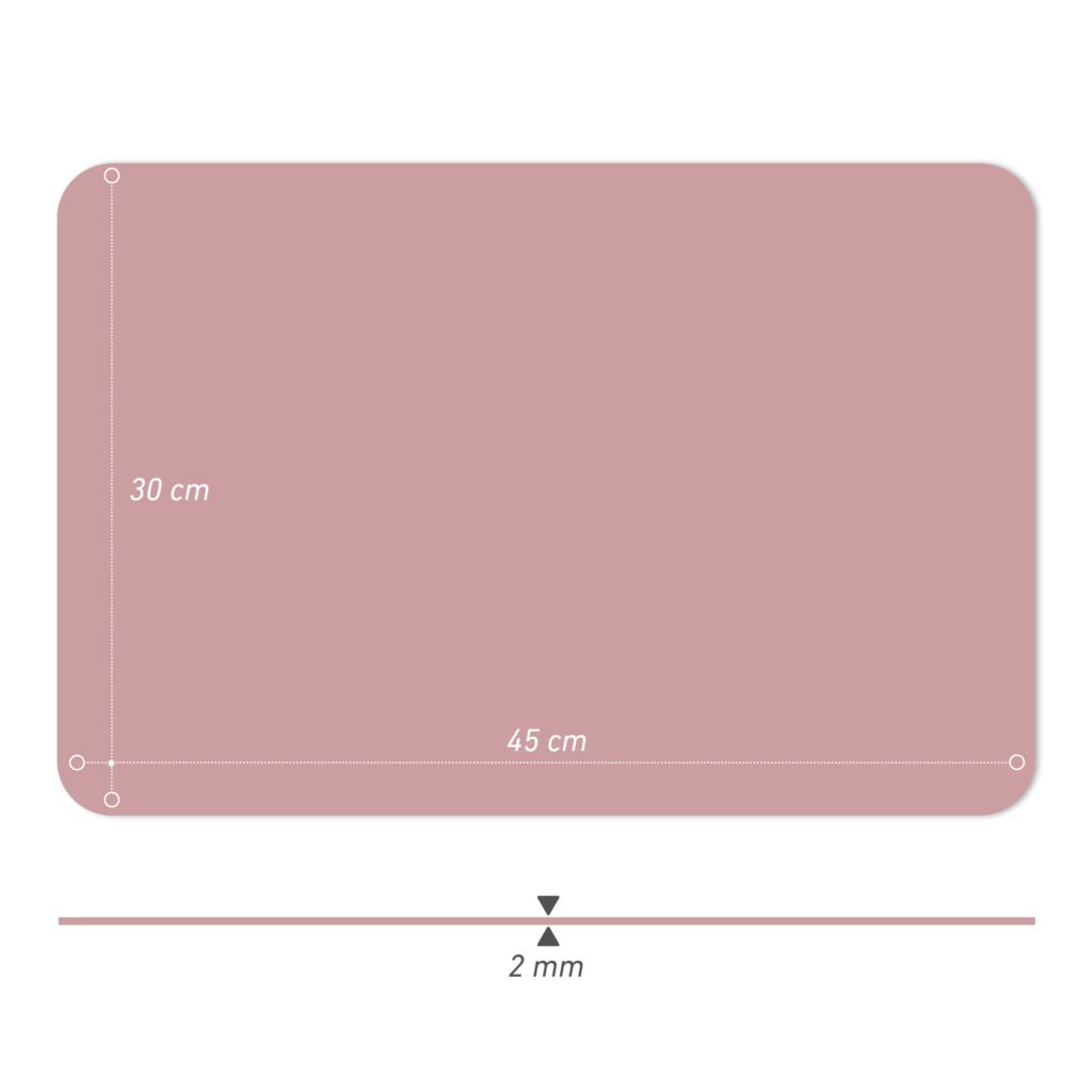 Tischset rosa - 45x30cm, rechteckig | Venilia
