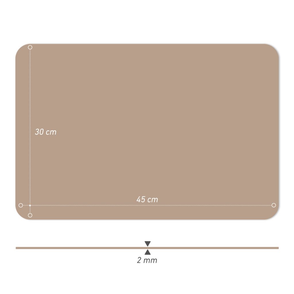 45x30cm, Tischset - rechteckig | Venilia taupe