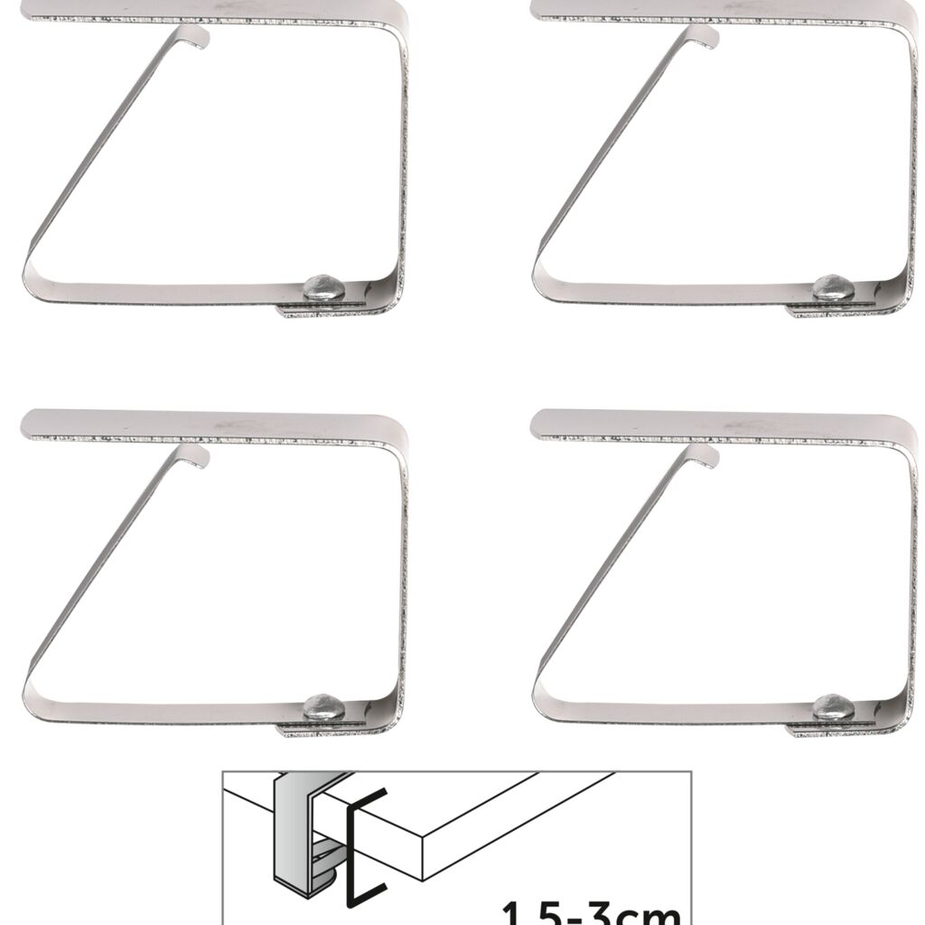 Tischtuchklammer Inox - 4 Stück