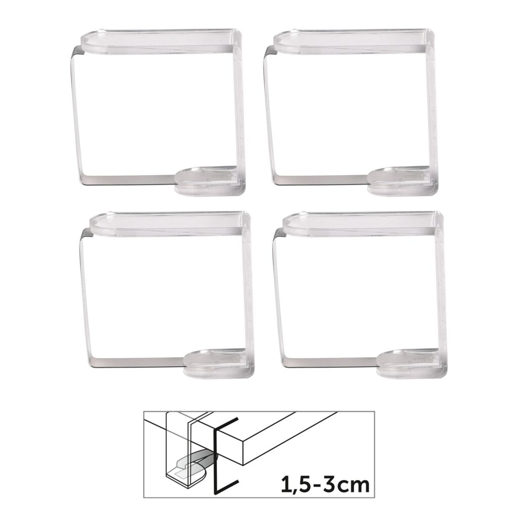 Ibili Tischtuchklammern 4er Pack Edelstahl 5 x 4 cm 