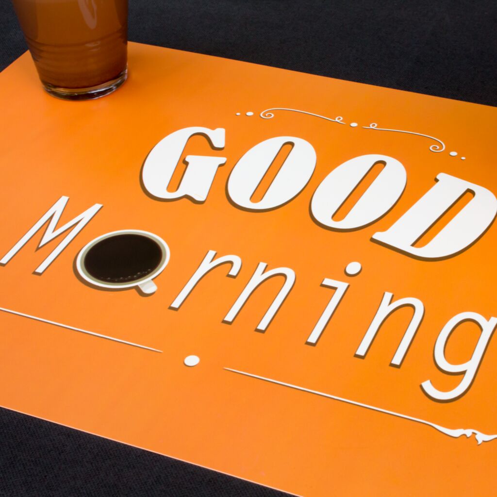 Tischset Good Morning orange - 45x30cm, rechteckig