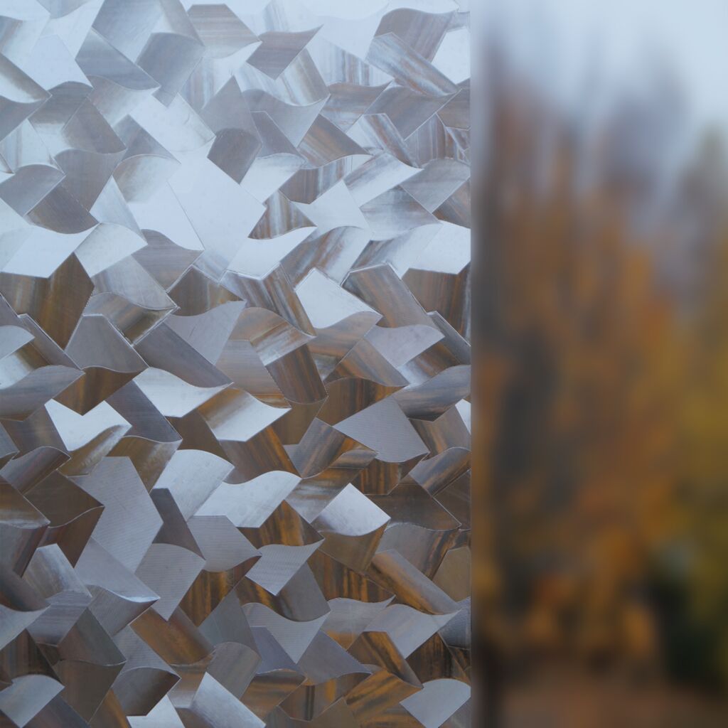 Pellicola Decorativa Per Vetri Decovitre Leaf 3D – Effetto Foglie In Rilievo, 90 Cm Di Larghezza (venduta A Metro), Senza Adesivo