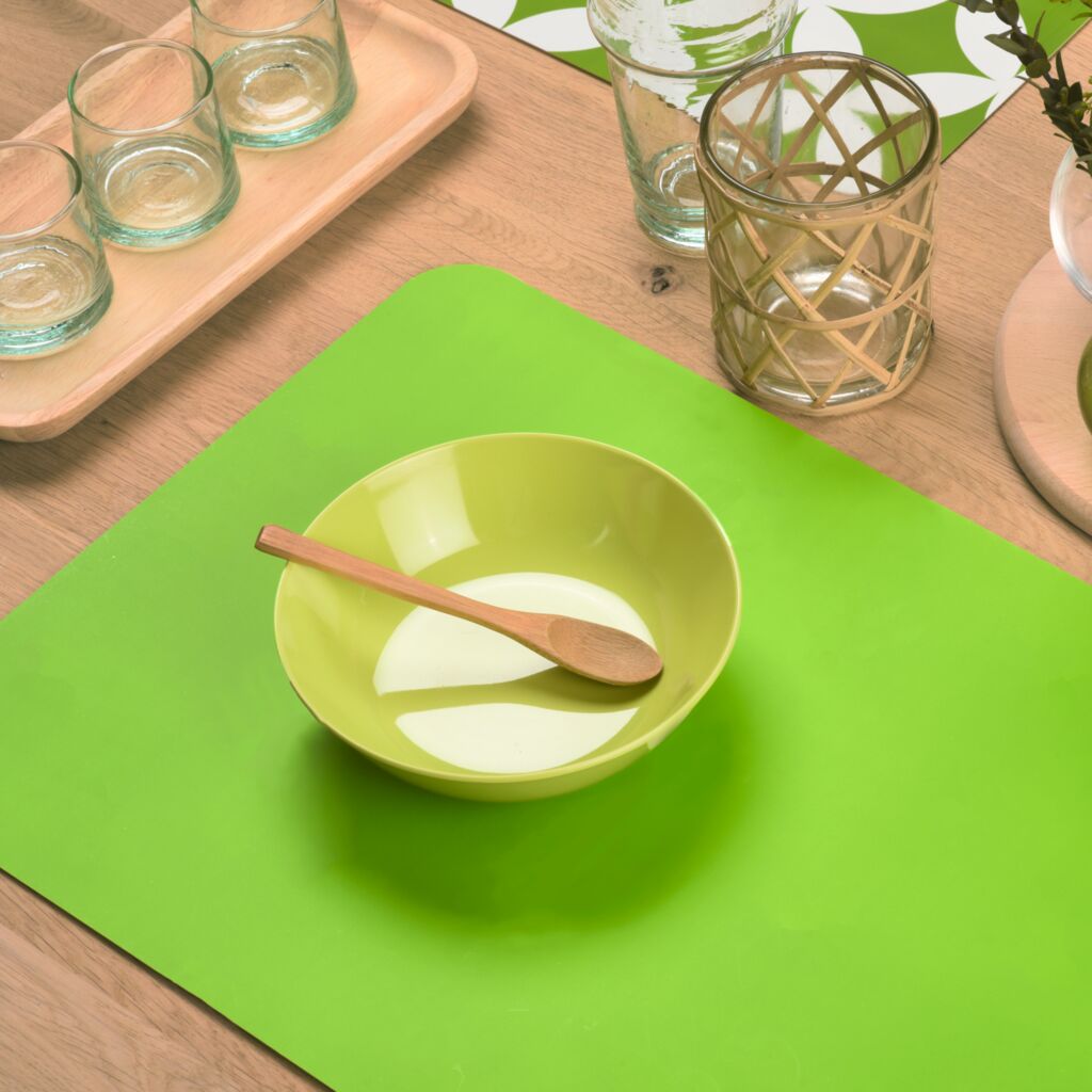 Set de table vert - 45x30cm, rectangulaire