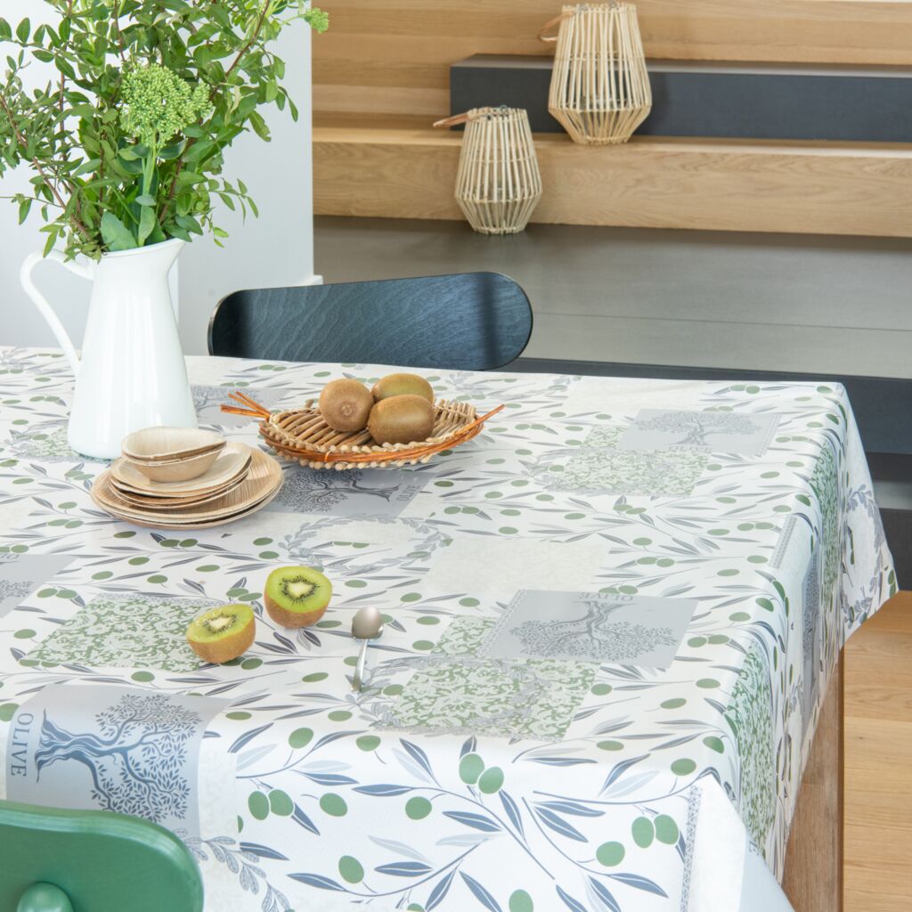 Nappe toile cirée supérieure Nyons - 155cm, ronde