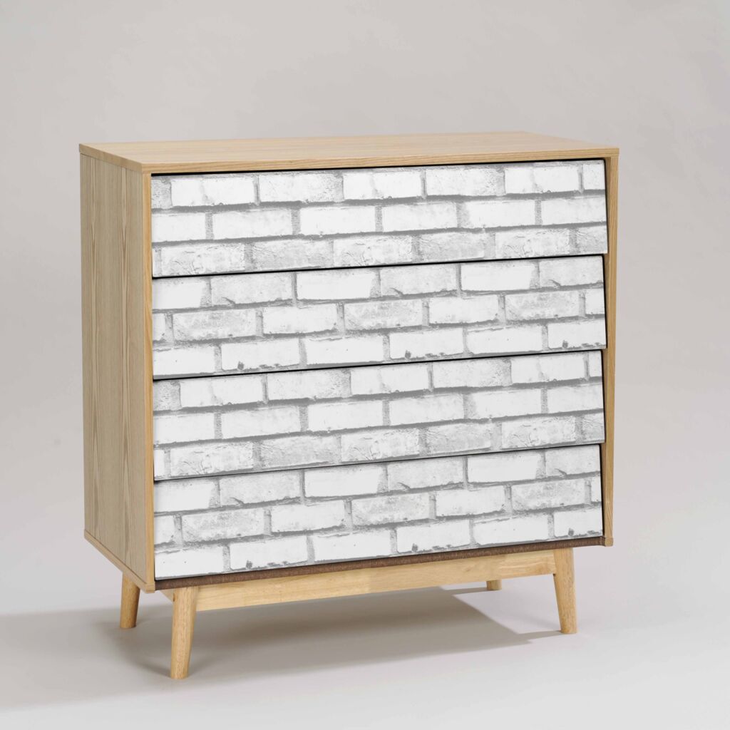 Klebefolie Mauer weiß - 90x210cm
