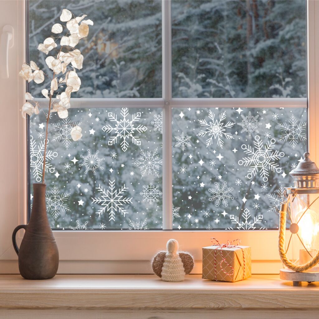 Vitrostatic Fensterfolie Snowflakes - 45cm x 1,5m