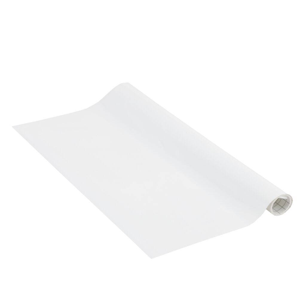 Adhésif Uni Mat blanc, Feuille adhésive, Feuille de meubles, auto-adhésif,  45cm x 2m, 160µm (Épaisseur : 0,16 mm), Venilia 53288