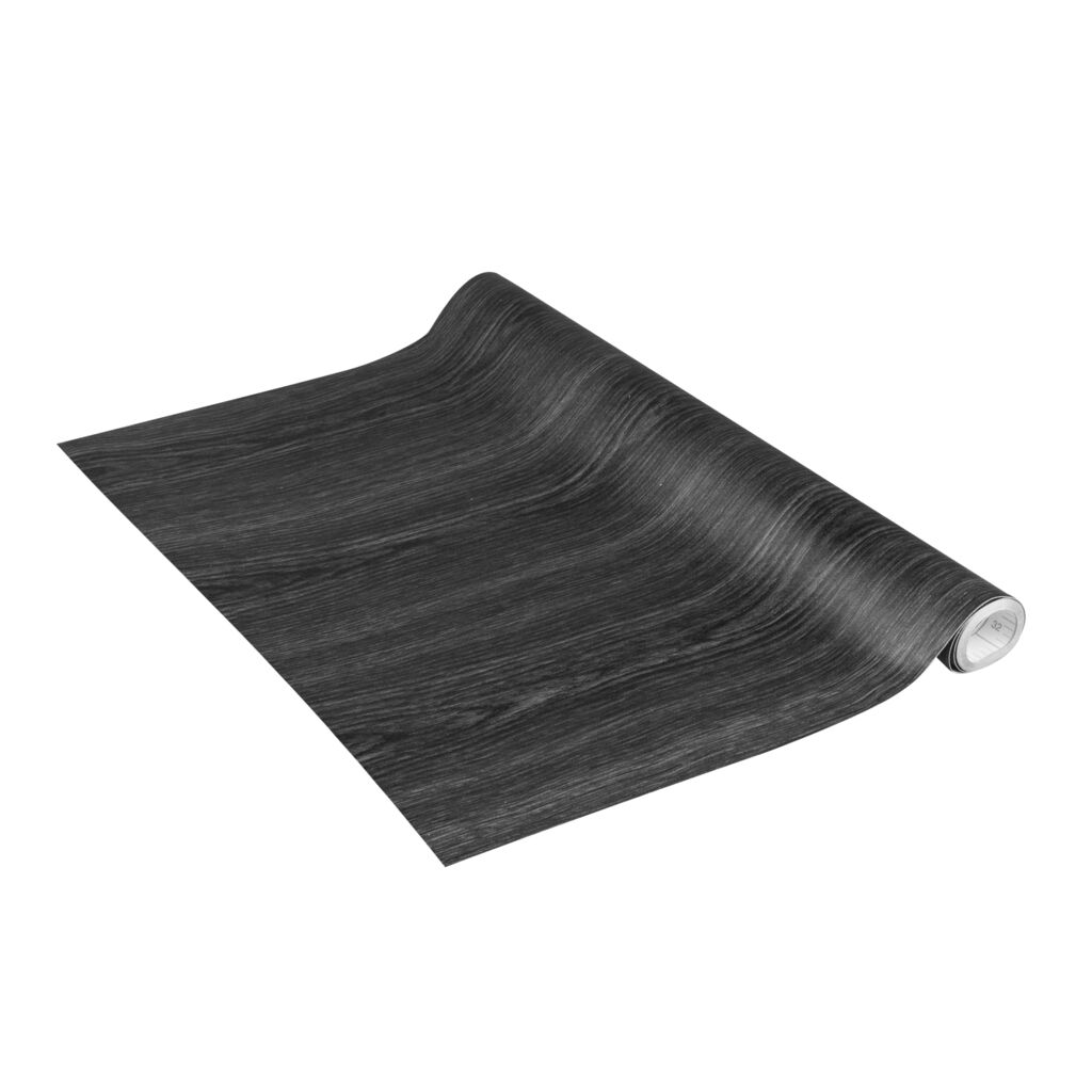 Klebefolie Holzoptik schwarz selbstklebende Möbelfolie Holz 0,45x15m