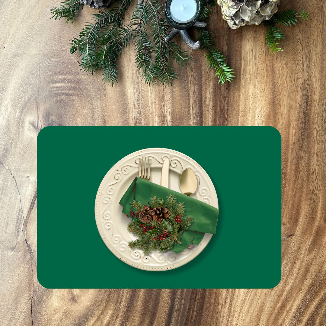 Tischset waldgrün - 45x30cm, rechteckig